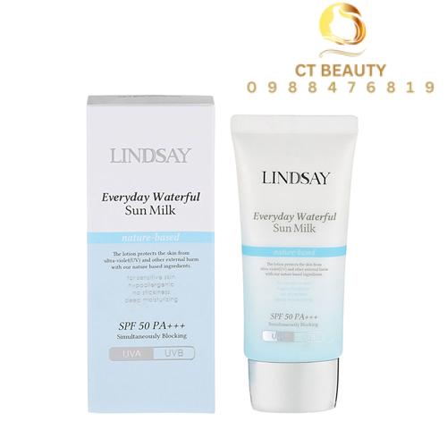 Kem chống nắng Lindsay Everyday Waterful Sun Milk chính hãng 50ml Hàn Quốc