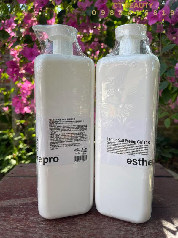 Gel tẩy da chết Lemon Soft Peeling Gel 118 Esthepro 1000ml