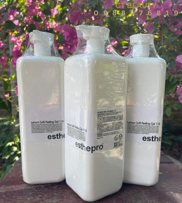 Gel tẩy da chết Lemon Soft Peeling Gel 118 Esthepro 1000ml