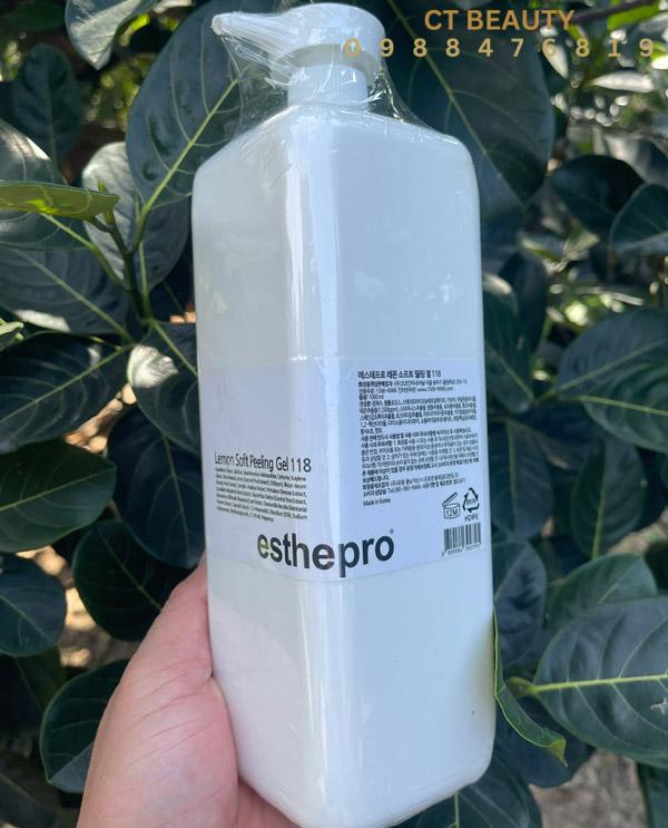 Gel tẩy da chết Lemon Soft Peeling Gel 118 Esthepro 1000ml
