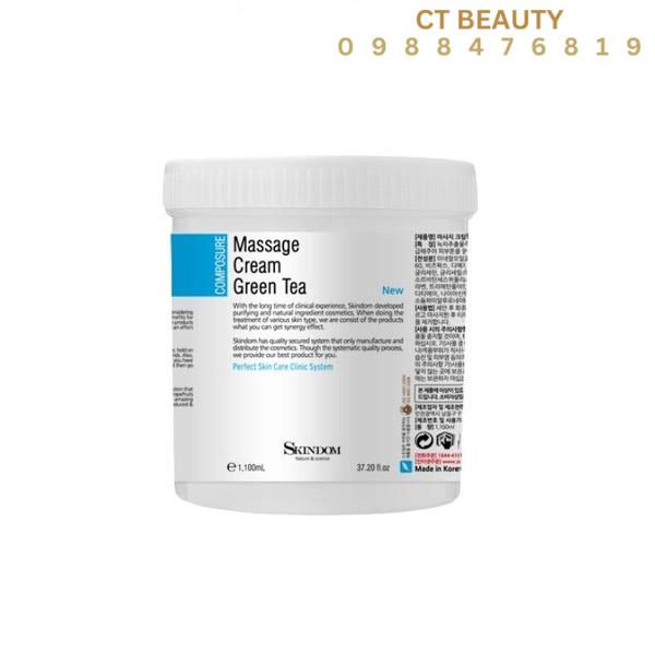 Kem Massage Trà Xanh Skindom 1100ml