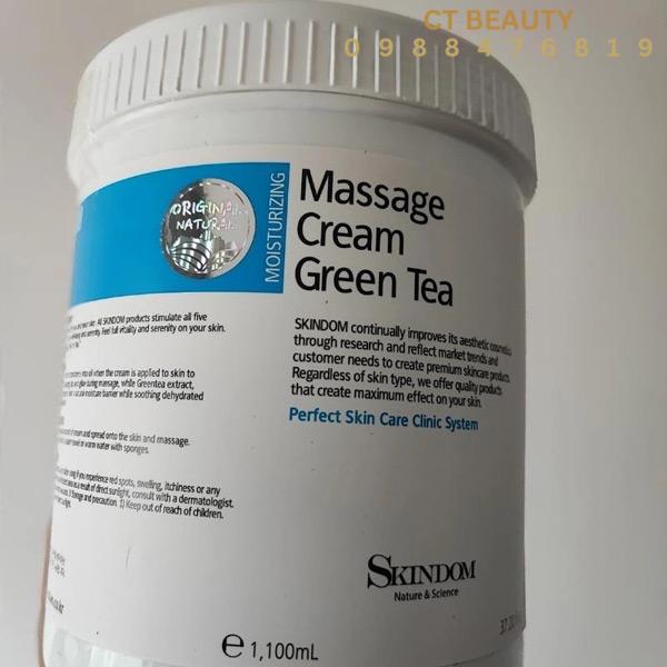 Kem Massage Trà Xanh Skindom 1100ml