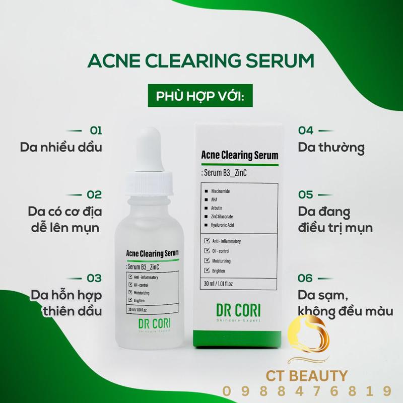 Tinh Chất Cấp Ẩm Cho Da Dầu Mụn Dr Cori Acne Clearing Serum